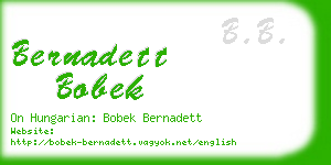 bernadett bobek business card